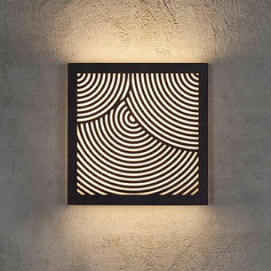 Maze Square Curved Lines Light