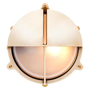 Round Bulkhead Lights with Split Shade and External Fixing Legs
