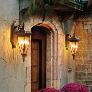 Venetian Rain Outdoor Down Wall Lanterns